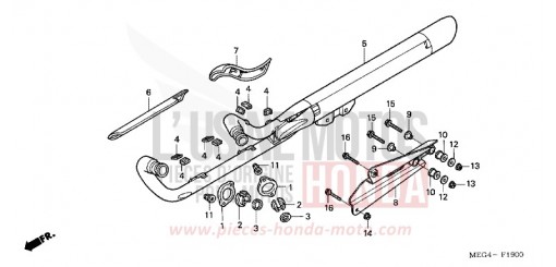 EXHAUST MUFFLER VT750CA7 de 2007